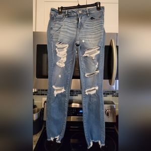 Jeggings, 10 Short, American Eagle, Blue